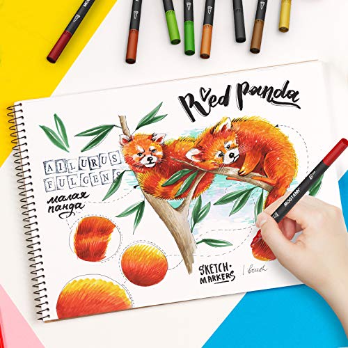 Felt tip pens in coloring books, for beginners 