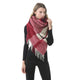 MOGYANN Women's Plaid Blanket Thick Winter Scarf, Warm Cozy Tartan Wrap Oversized Shawl Cape (QX10)