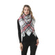 Mogyann Women's Plaid Scarves Blanket scarf Winter Scarf Warm scarf Fashion Pattern scarf Classic Tassel Soft Scarves White