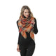 Mogyann Womens Thick Winter Scarf Shawls and Wraps Plaid Blanket scarf Tartan Chunky Oversized Shawl Cape Orange