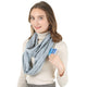 Mogyann Womens Infinity Pocket Scarf Lightweight Travel Scarf with Zipper Pocket Loop Scarves for Womens Girls Ladies (Grey)
