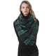 MOGYANN Women's Plaid Blanket Thick Winter Scarf, Warm Cozy Tartan Wrap Oversized Shawl Cape (A05)