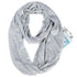 Mogyann Womens Infinity Pocket Scarf Lightweight Travel Scarf with Zipper Pocket Loop Scarves for Womens Girls Ladies (Grey)