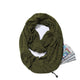 Travel Scarf, Infinity Scarf with Secret Hidden Zipper Pocket(ArmyGreen)