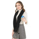 Fashion Infinity Scarves With Zipper Pocket For Girl Women - Novelty Wrap Travel Scarf with Hidden Pocket(Black Thicken)