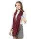 Travel Scarf, Infinity Scarf with Secret Hidden Zipper Pocket (Star-Wine red)