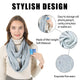 Mogyann Womens Infinity Pocket Scarf Lightweight Travel Scarf with Zipper Pocket Loop Scarves for Womens Girls Ladies (Grey)