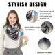 Travel Scarf, Infinity Scarf with Secret Hidden Zipper Pocket (Gradient-Black)